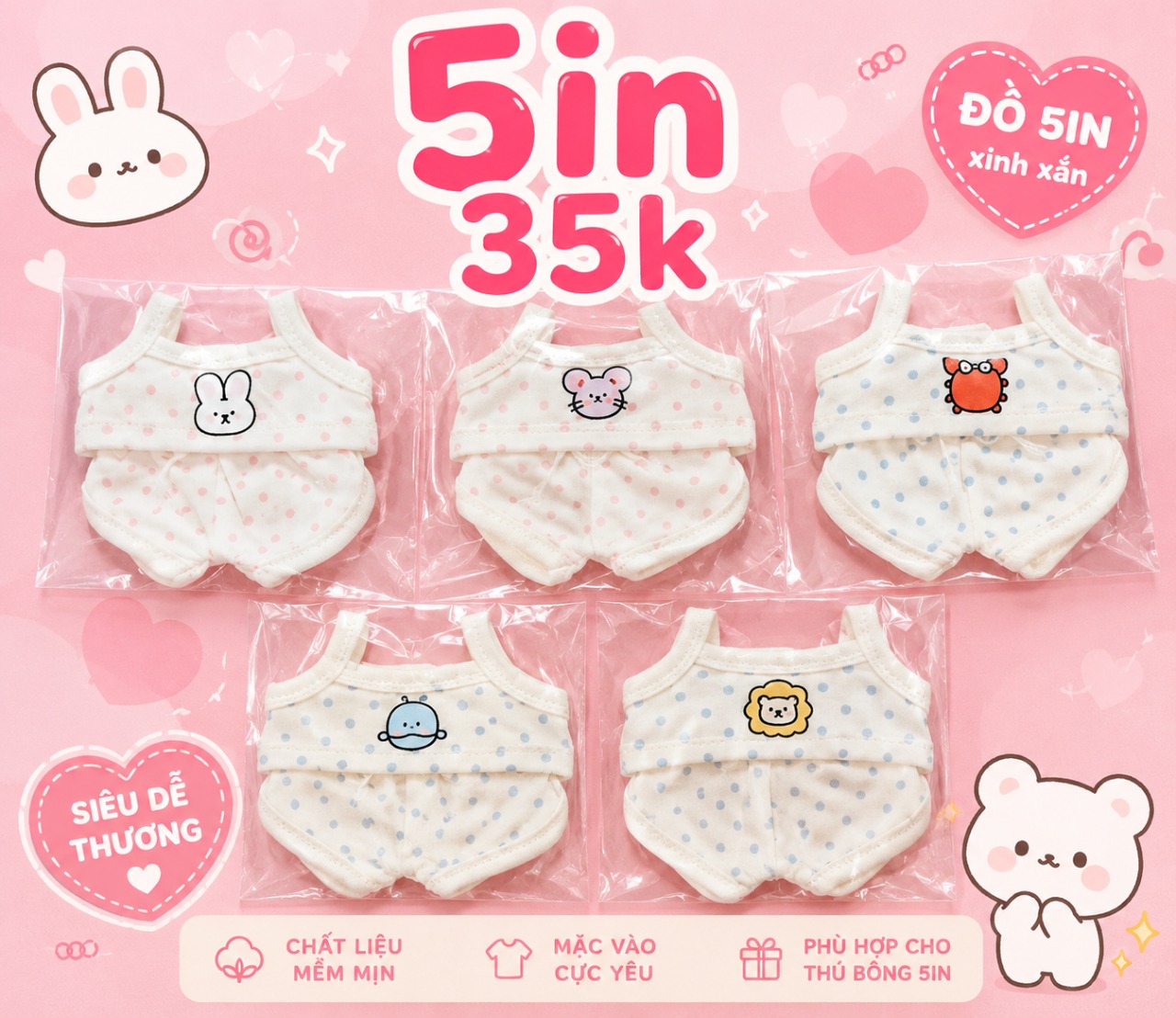 Đồ bộ 2 dây 5in
